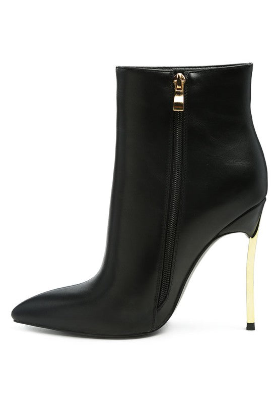 High Heel Pointed Toe Ankle Bootie