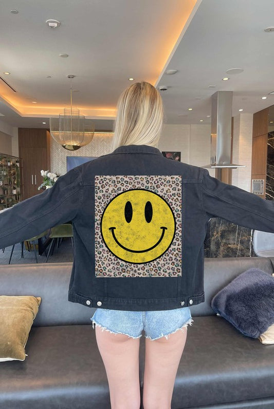 Happy Face Denim Jean Jacket