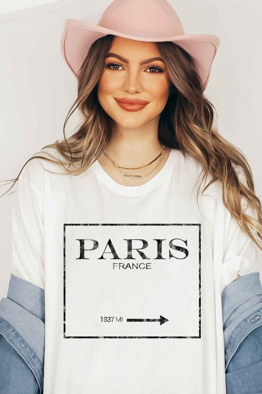 Ladies Paris France Graphic T Shirt