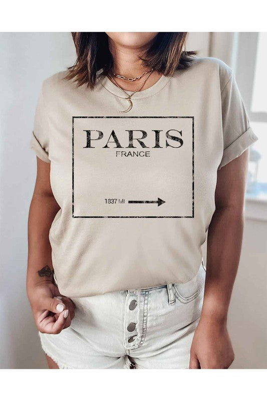 Ladies Paris France Graphic T Shirt
