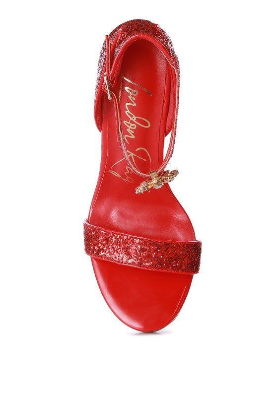 Women High Heel Slide In Open Toe Dressy Sandal