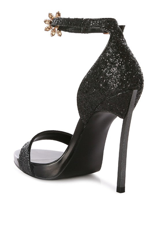 Women High Heel Slide In Open Toe Dressy Sandal