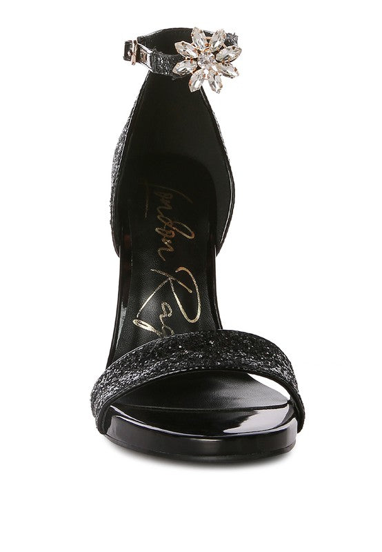 Women High Heel Slide In Open Toe Dressy Sandal