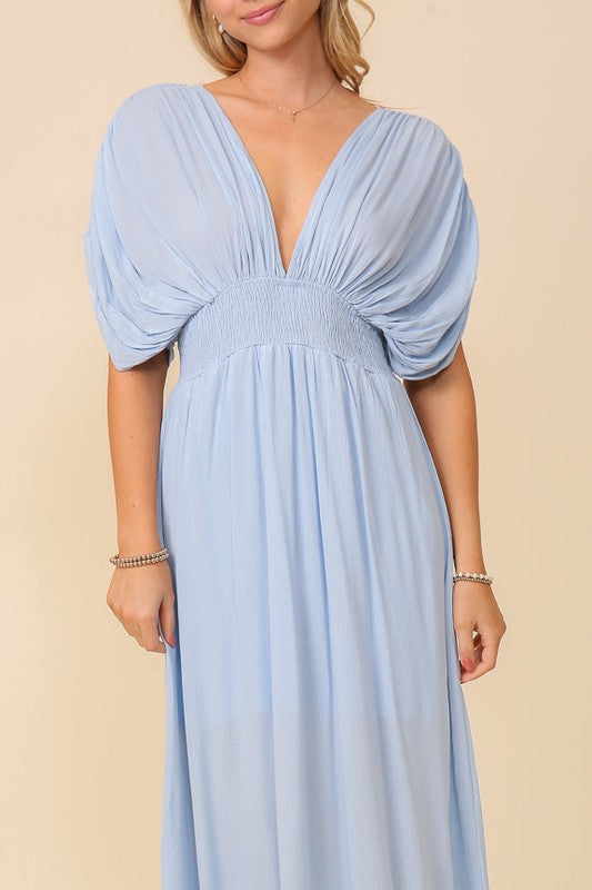 Empress Maxi Dress With Balloon Sleeve