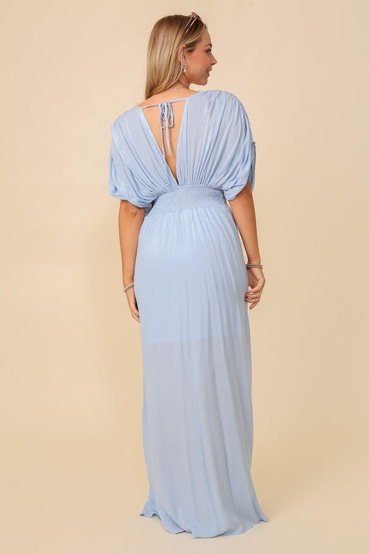 Empress Maxi Dress With Balloon Sleeve