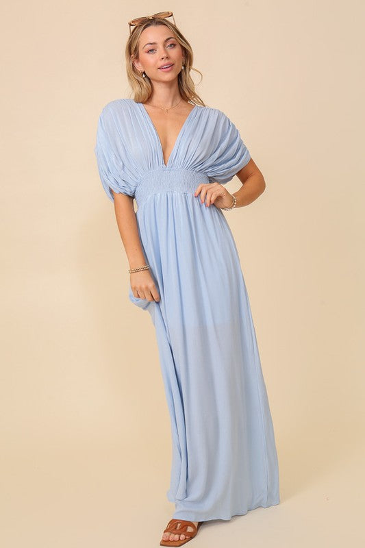 Empress Maxi Dress With Balloon Sleeve