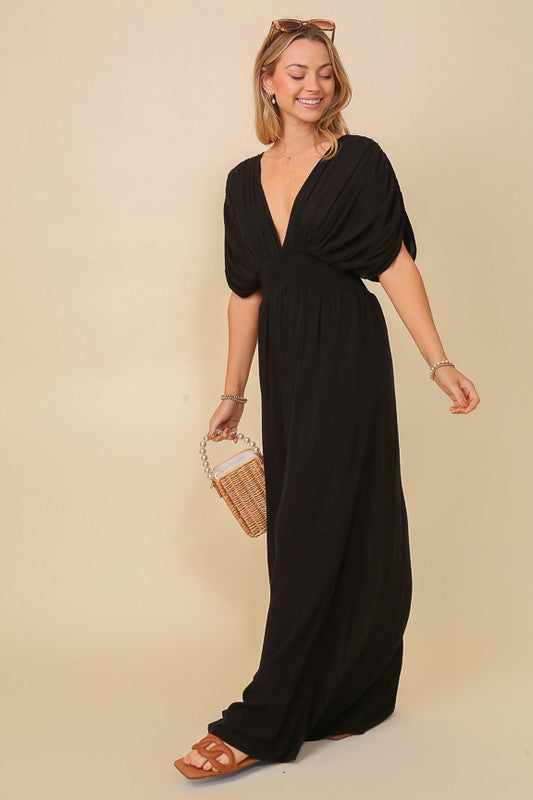 Empress Maxi Dress With Balloon Sleeve