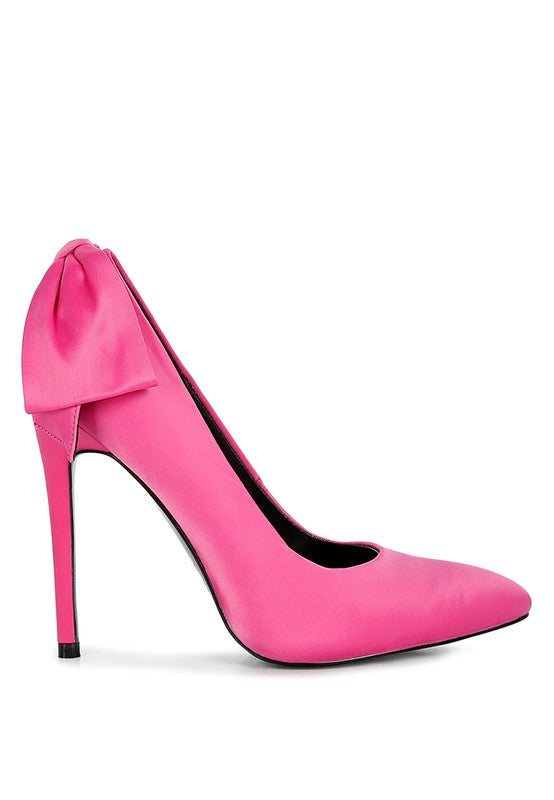 HORNET Green Satin Stiletto Dressy Pumps
