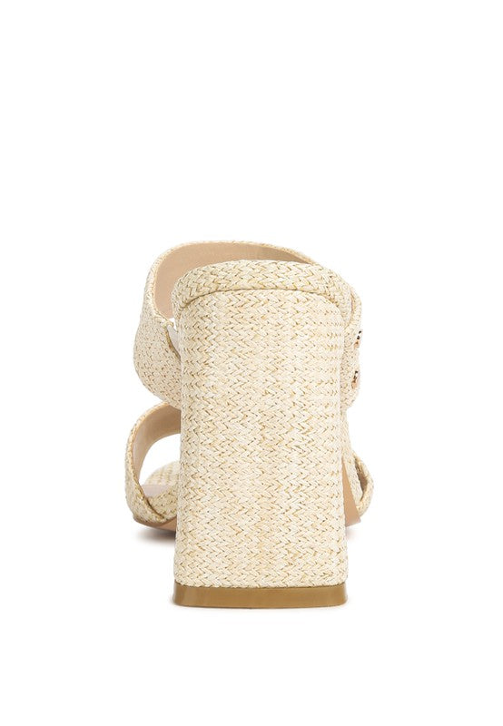 Alodia Block Heel Slide Sandals