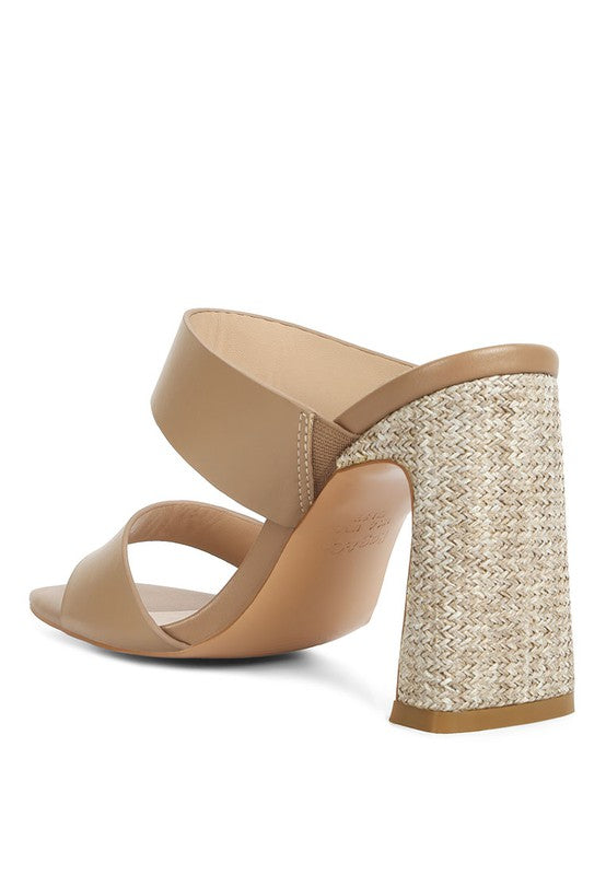 Tweed heel sandal 