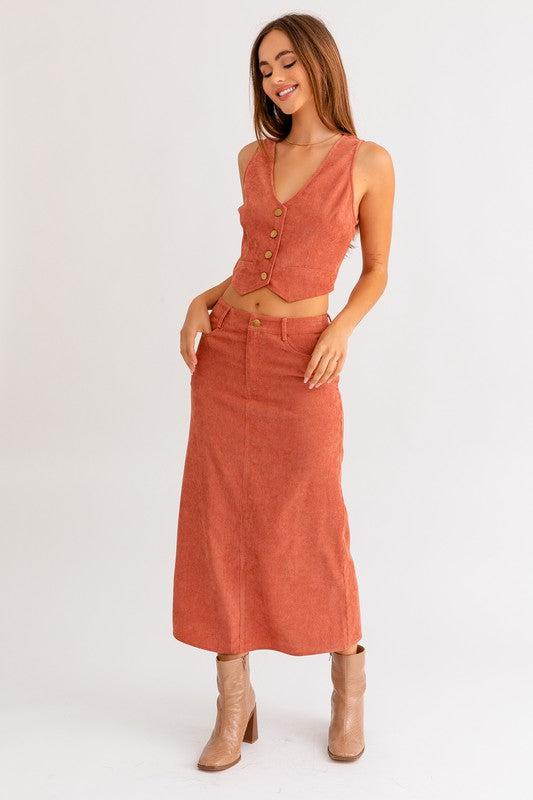 Corduroy  Maxi Skirt
