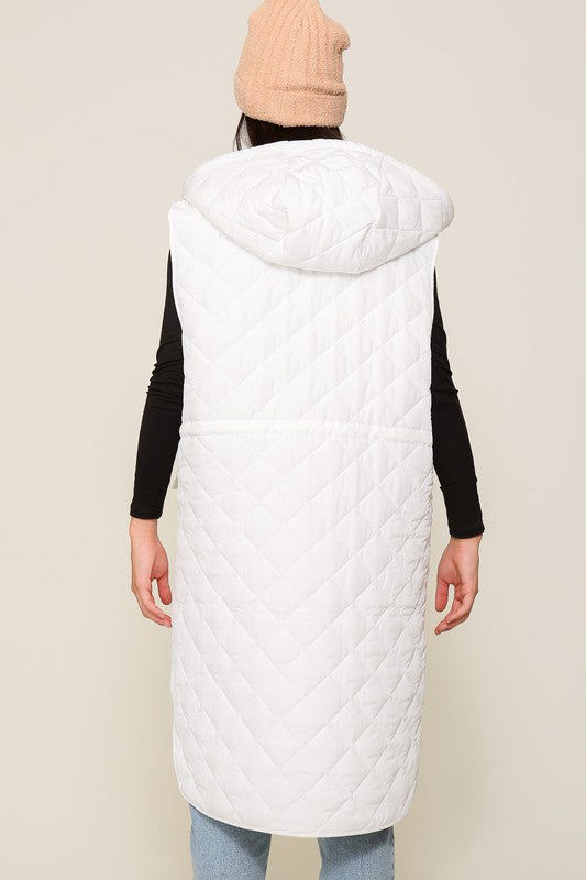 Oversized Quilted Sleeveless Vest Jacket