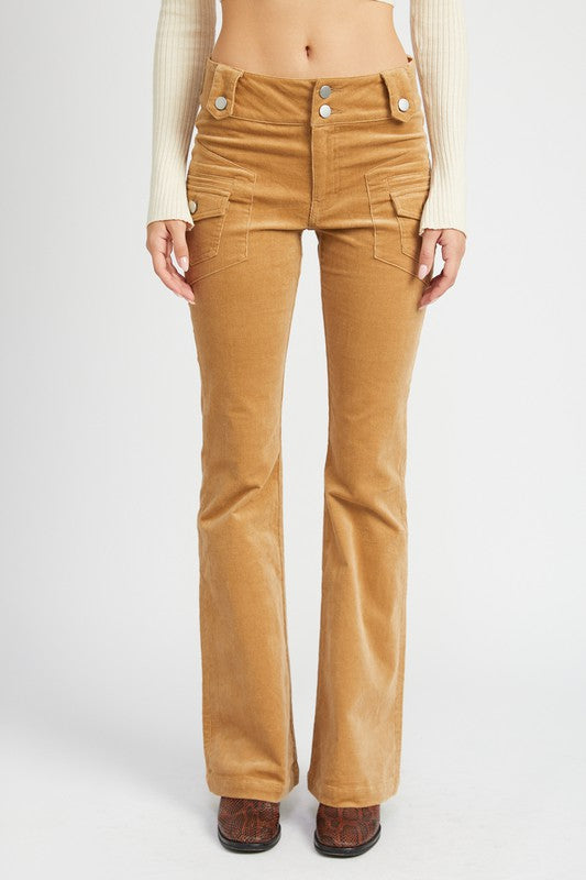 Low Rise Soft Corduroy Pants