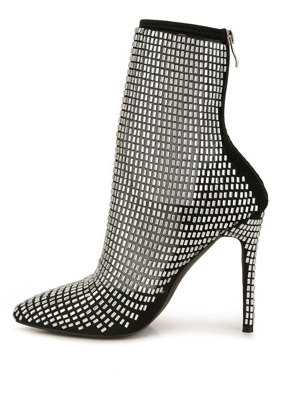 Fortunate Rhinestones Embellished Bling Out Boots