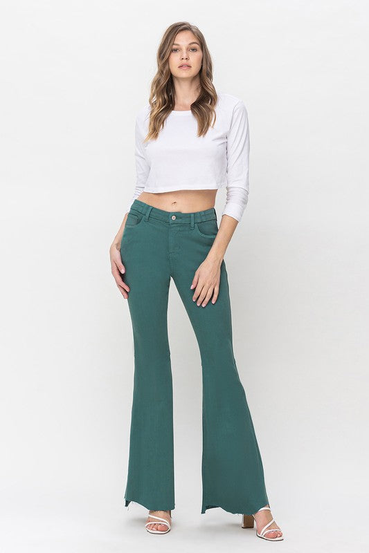 High Rise Super Flare Denim Pants