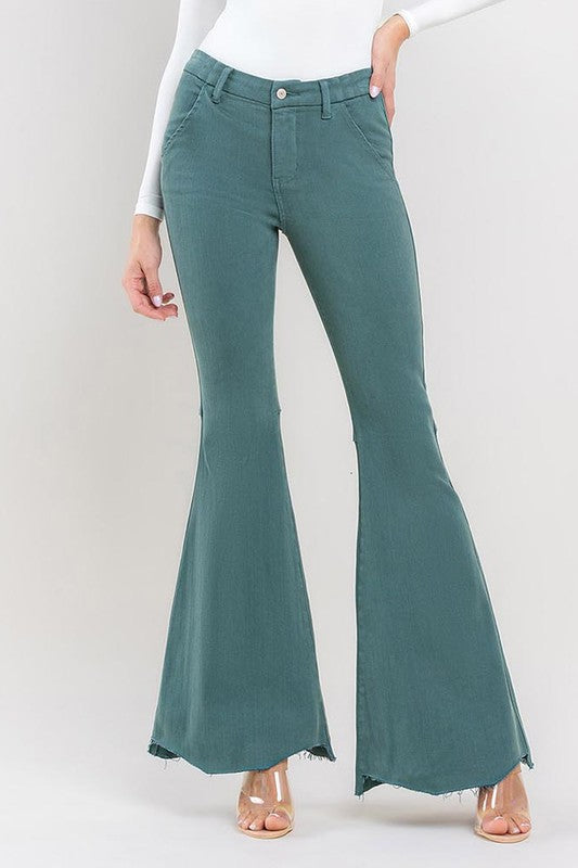 High Rise Super Flare Denim Pants