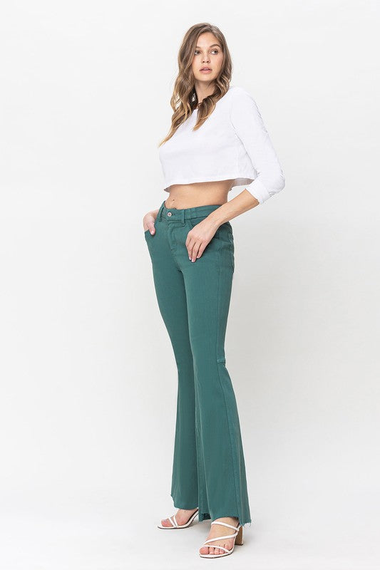 High Rise Super Flare Denim Pants
