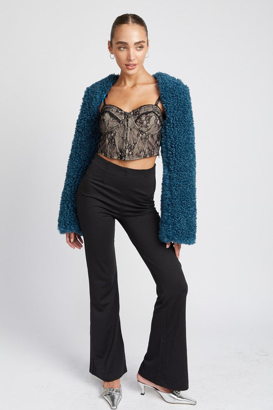 Faux Fur Bolero Jacket