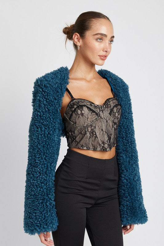 Faux Fur Bolero Jacket