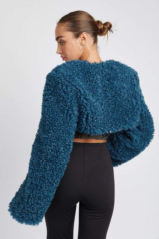 Faux Fur Bolero Jacket