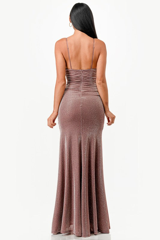 Fitted Mermaid Maxi Evening Dress