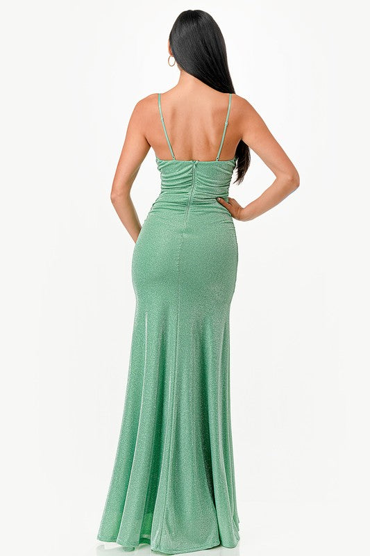 Fitted Mermaid Maxi Evening Dress