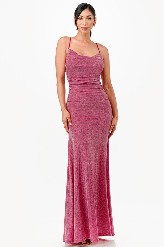 Fitted Mermaid Maxi Evening Dress