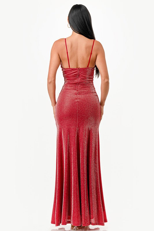 Fitted Mermaid Maxi Evening Dress