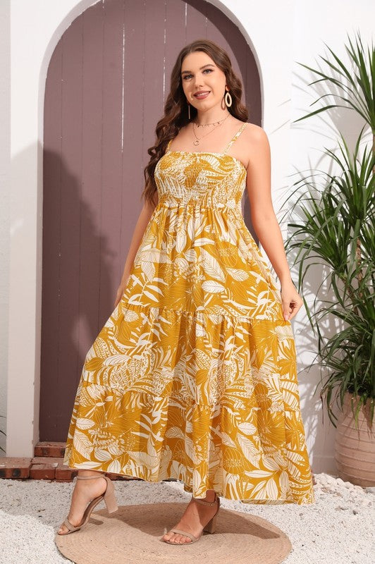 Women's Plus Size Spaghetti Strap Sun Dress