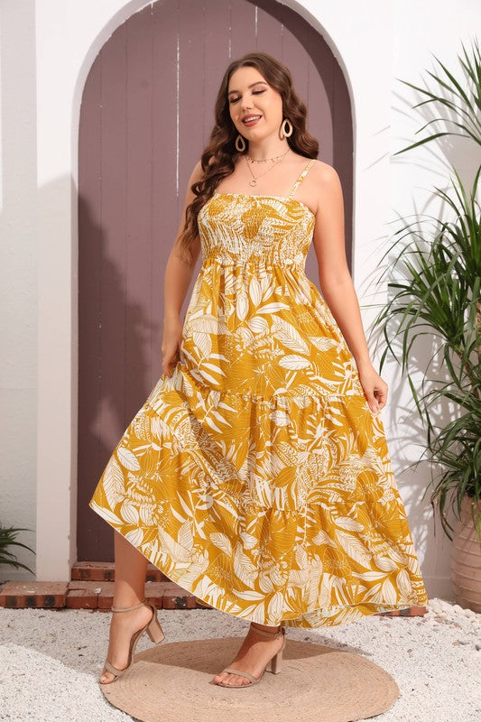 Women's Plus Size Spaghetti Strap Sun Dress