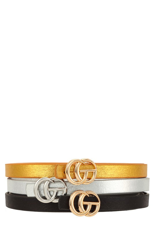 3 pcs of GO Buckle Classic Belt