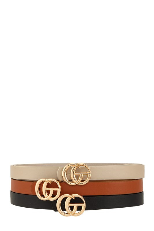 3 pcs of GO Buckle Classic Belt