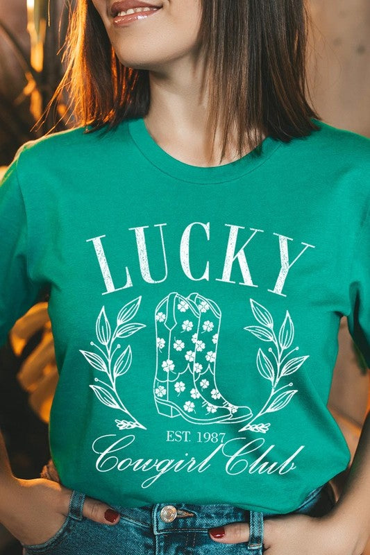 Women The Lucky Cowgirl Graphic Tee