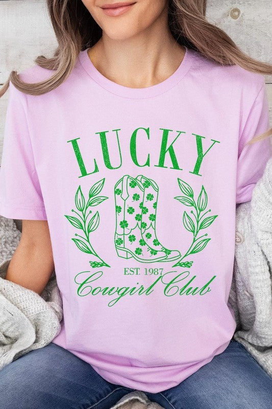 Women The Lucky Cowgirl Graphic Tee
