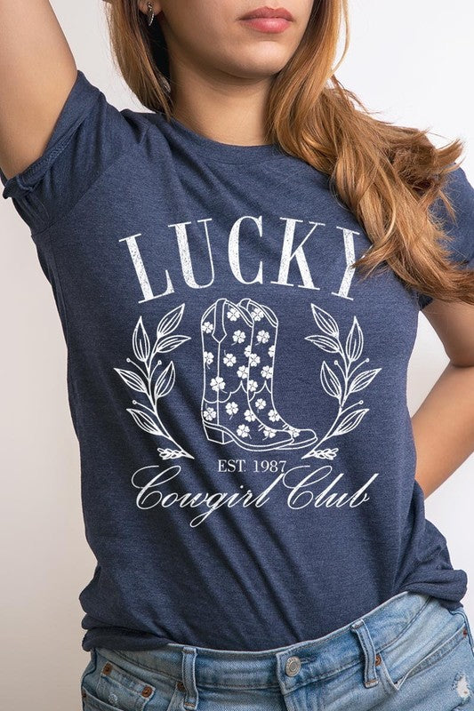Women The Lucky Cowgirl Graphic Tee