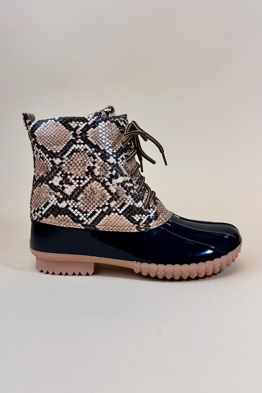 Snake Skin Rain Boots