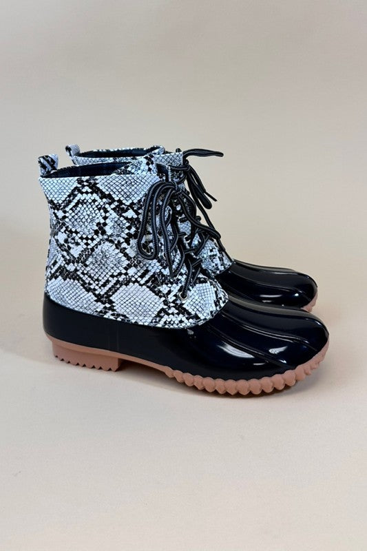 Snake Skin Rain Boots