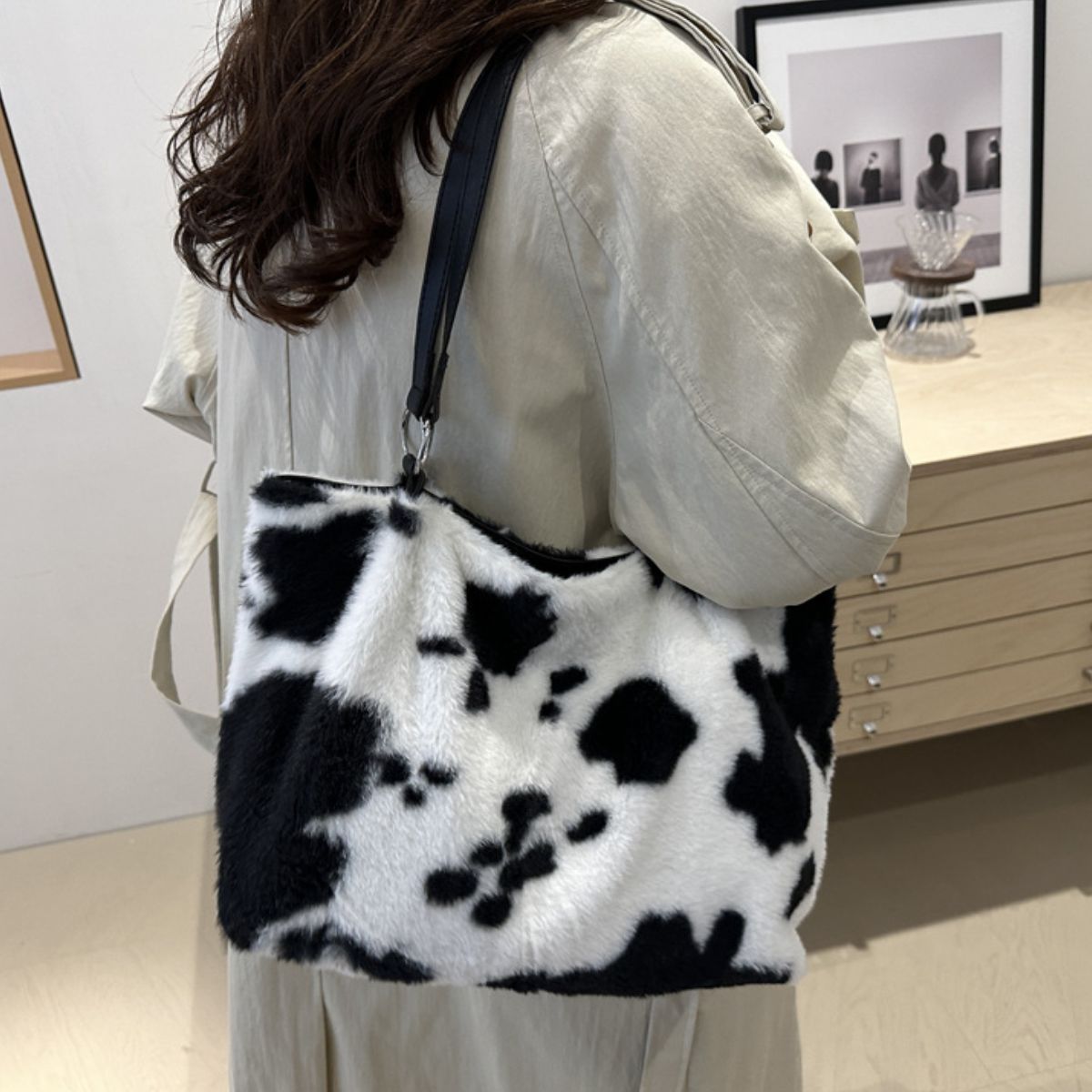 Cow Print Tote Bag