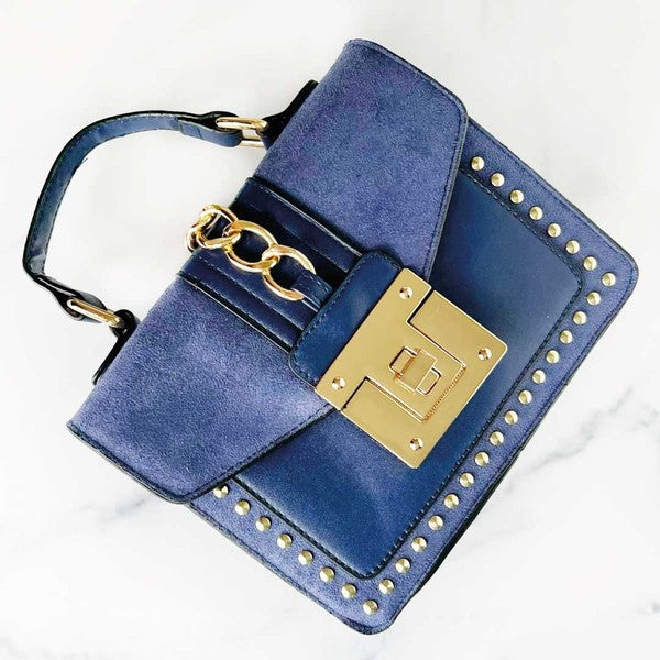 Fiona Suede Top Handle Bag