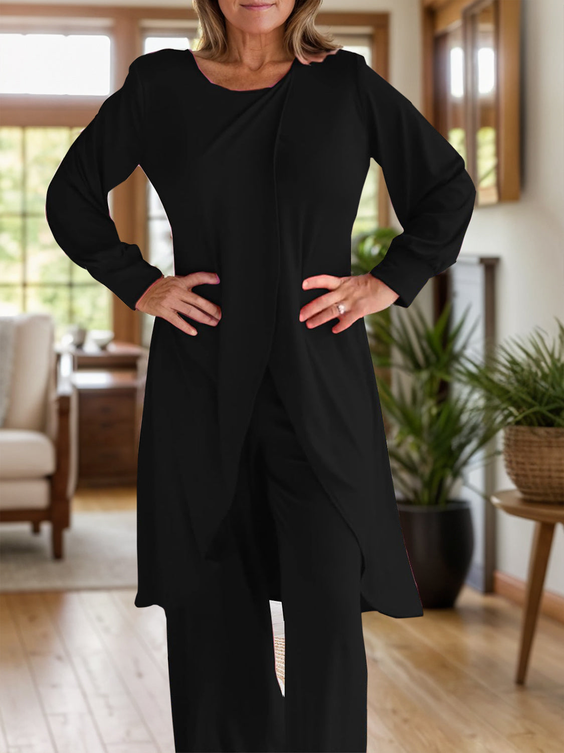 Two Piece Kimono Top and Pants Set
