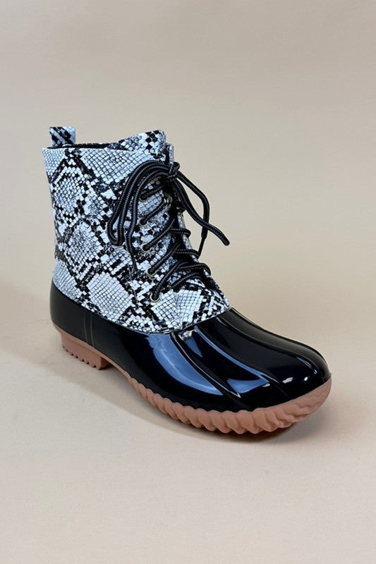 Snake Skin Rain Boots