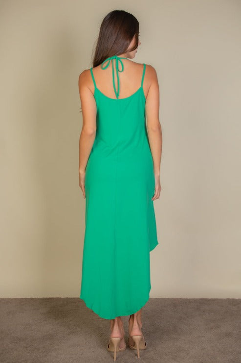 Solid Cami Double Strap Loose Slip On Dress