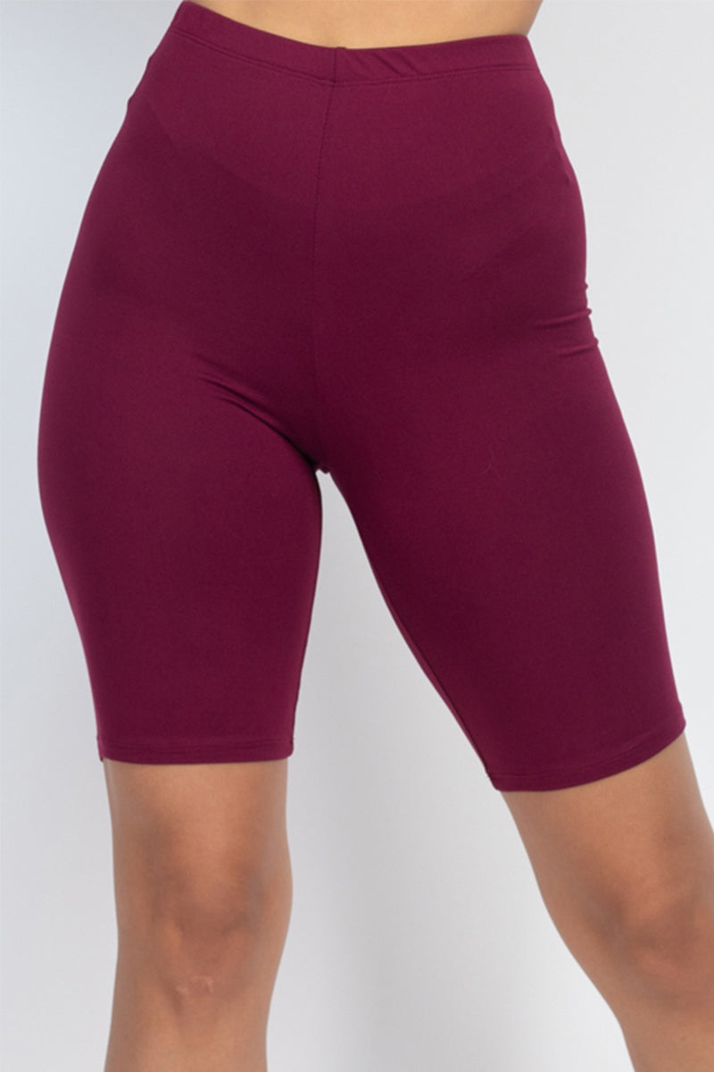 Tan Biker Shorts