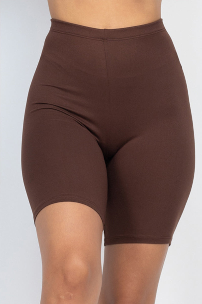 Tan Biker Shorts