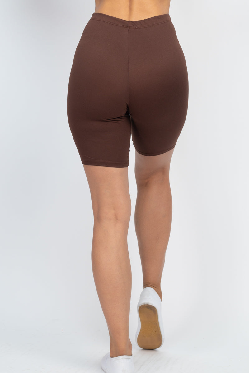 Tan Biker Shorts