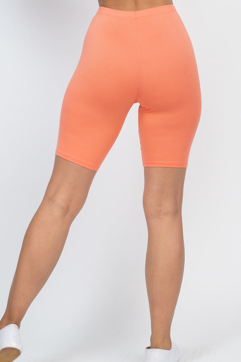Tan Biker Shorts
