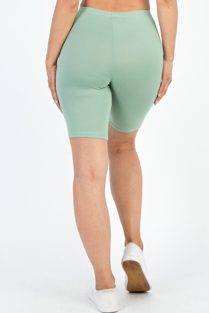 Tan Biker Shorts