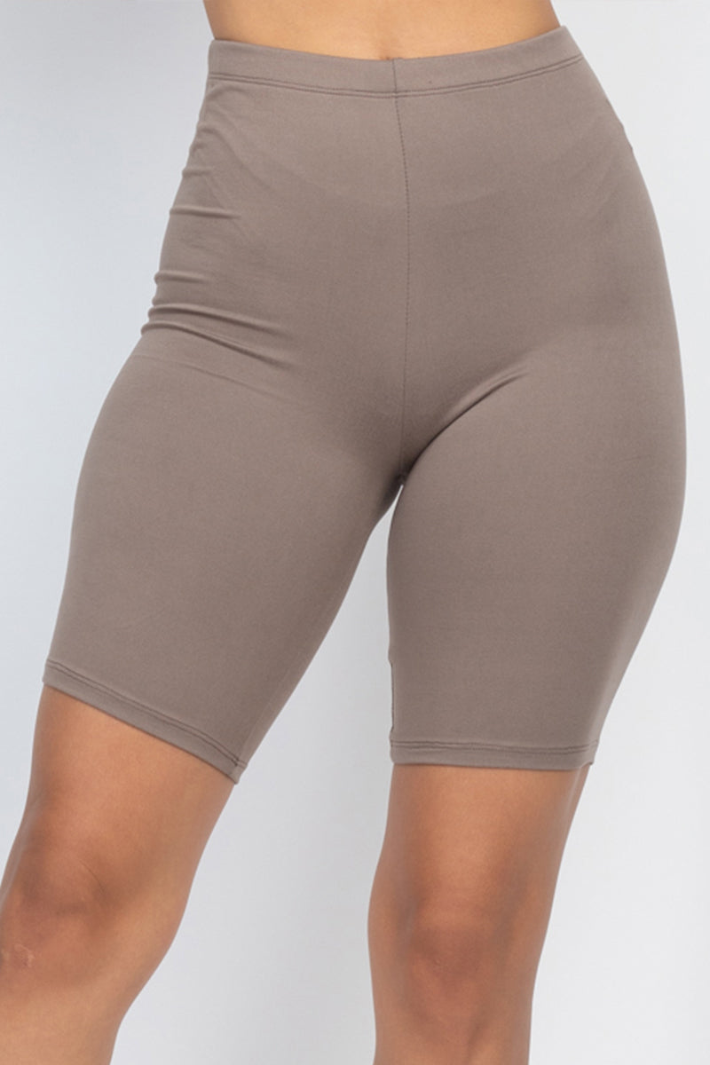 Tan Biker Shorts