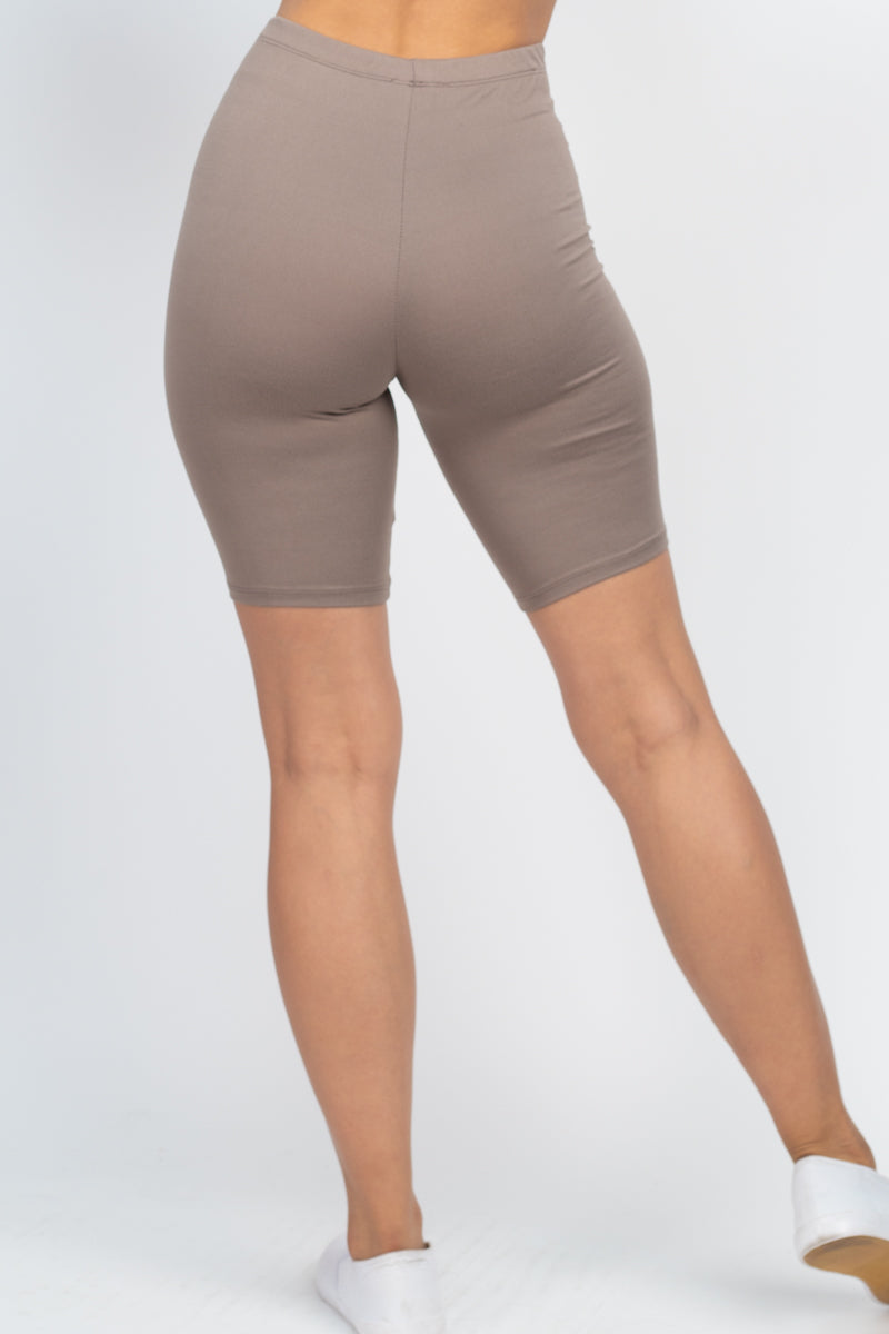 Tan Biker Shorts