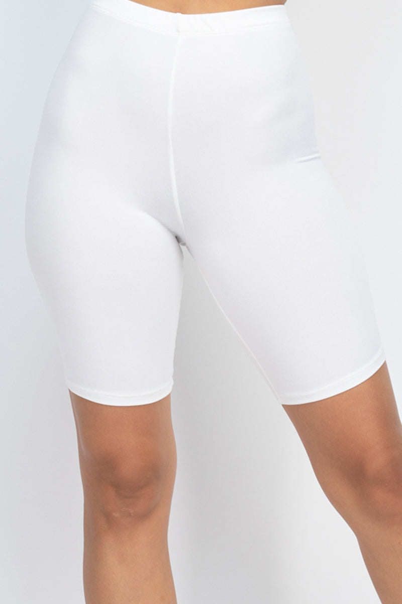 Tan Biker Shorts